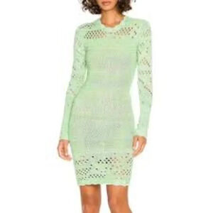 NWOT Ronny Kobo  macaria knit dressmint women MEDI green ultramodern crochet